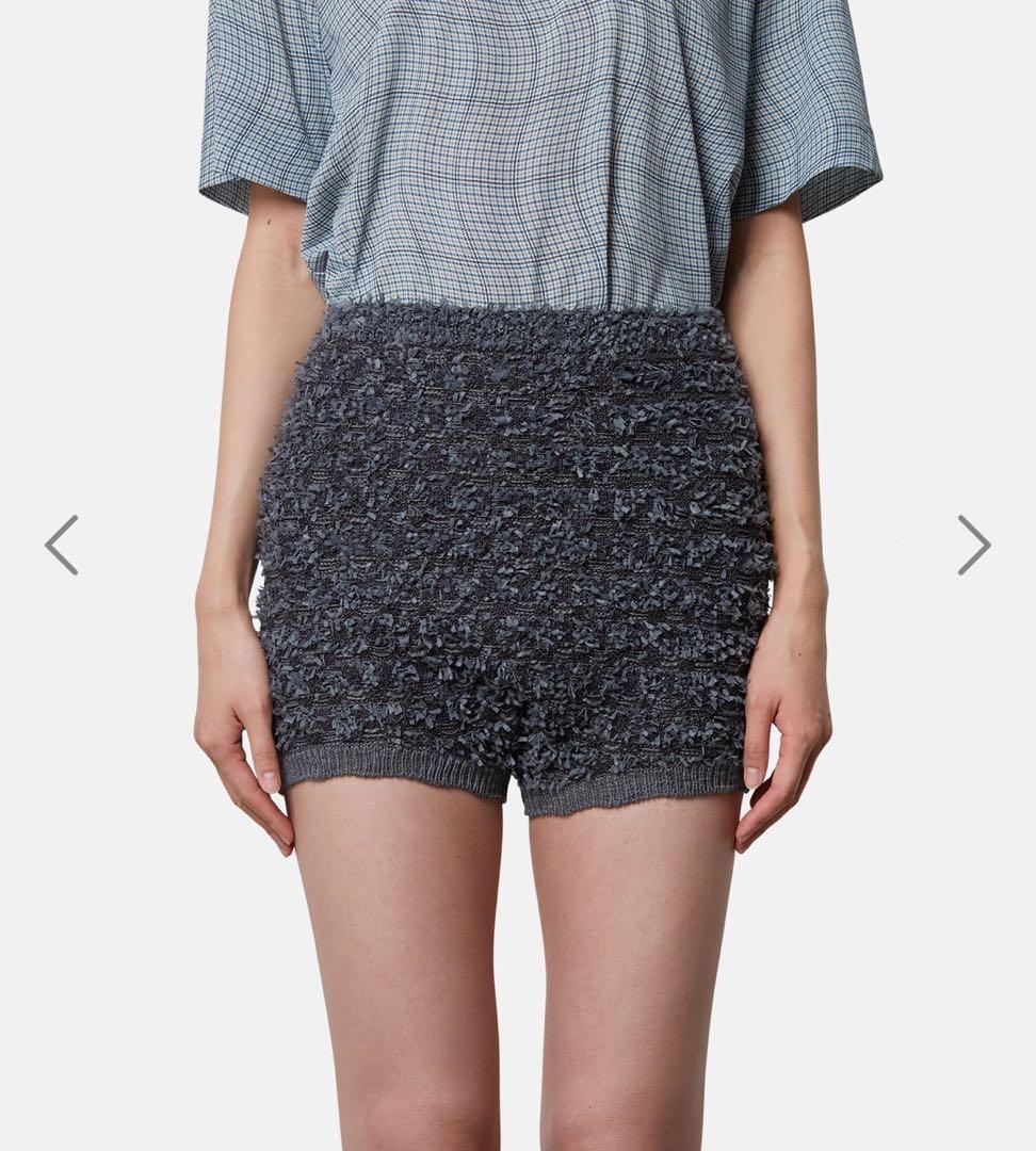 IRENE Tweed Knit Pants ダークグレー