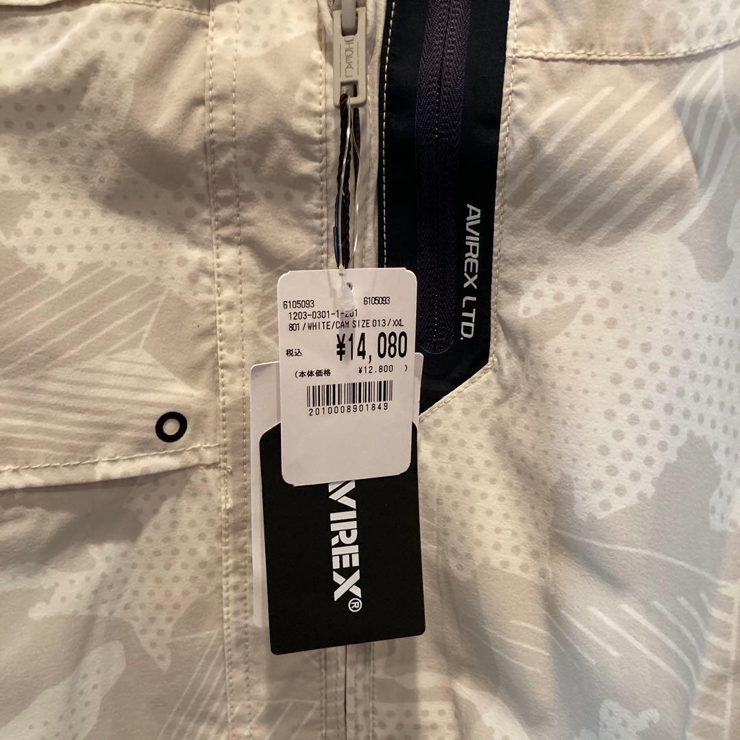 AVIREX 半袖シャツ 2XL ホワイト 迷彩新品未使用
