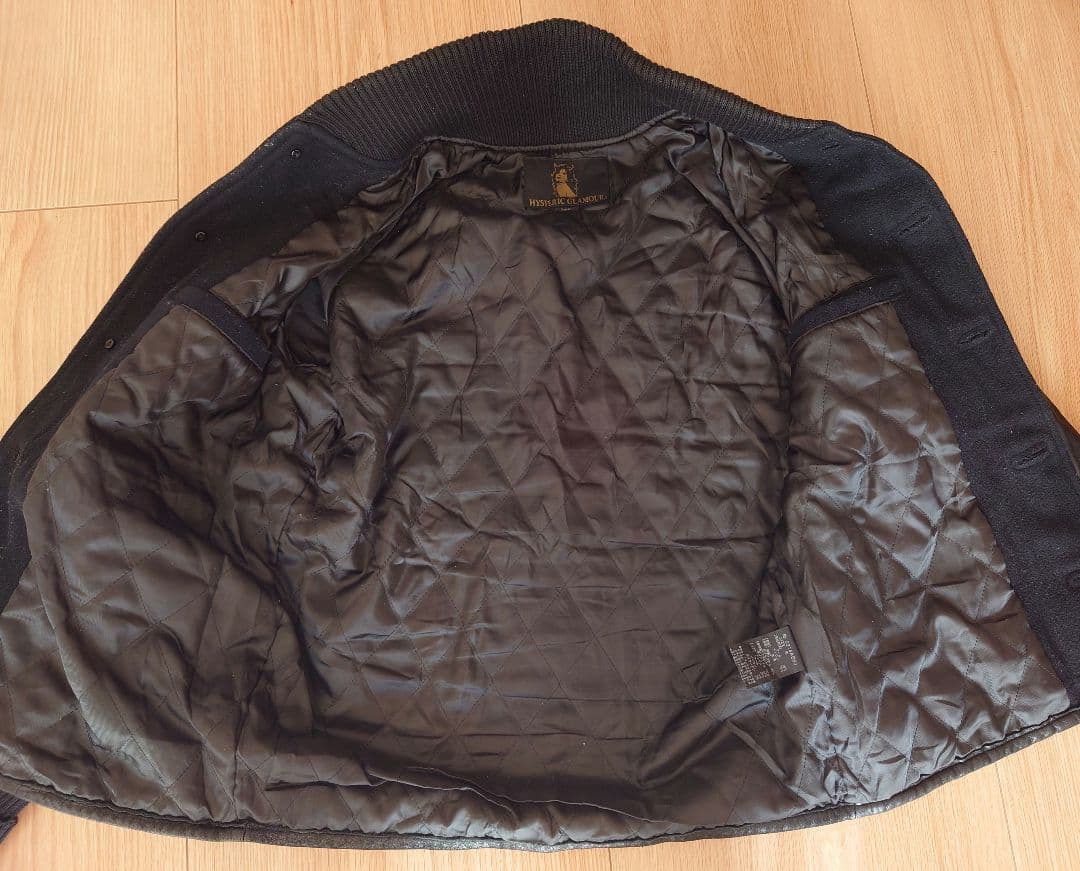 HYSTERIC GLAMOUR 羊革 スタジャン ブラック Sサイズ