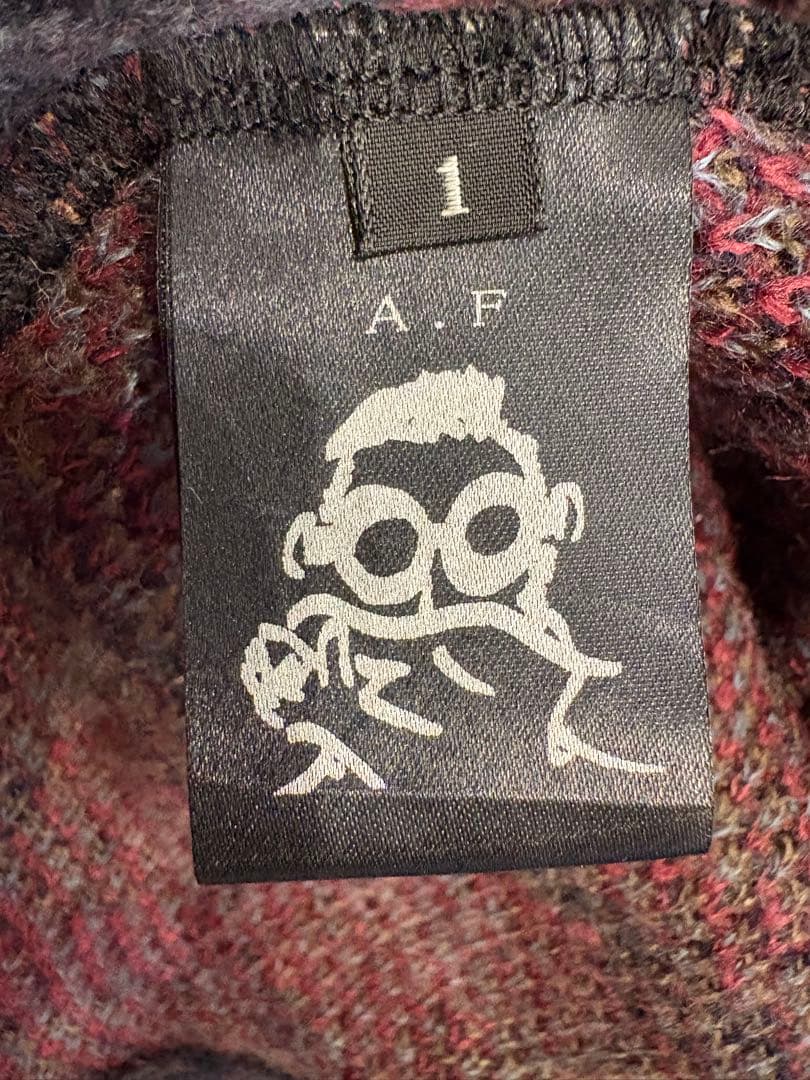 新品未使用 A.F ARTEFACT チェック柄 ロングガウンコート　サイズ1