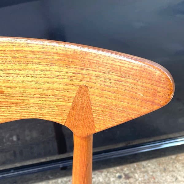 北欧ビンテージ家具　ダイニングチェア　天然木　ファブリック　A