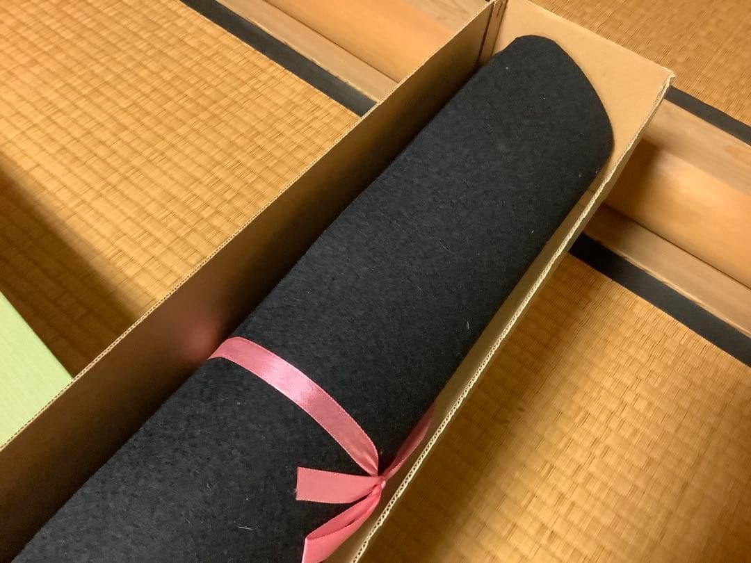 茶道具　毛氈　紺3mm 2本