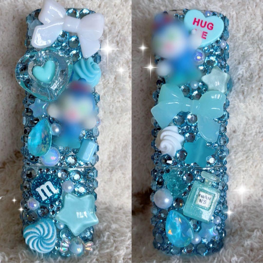 アイコスケースセットイルマワンヒートスティックケース　デコケース ブルー