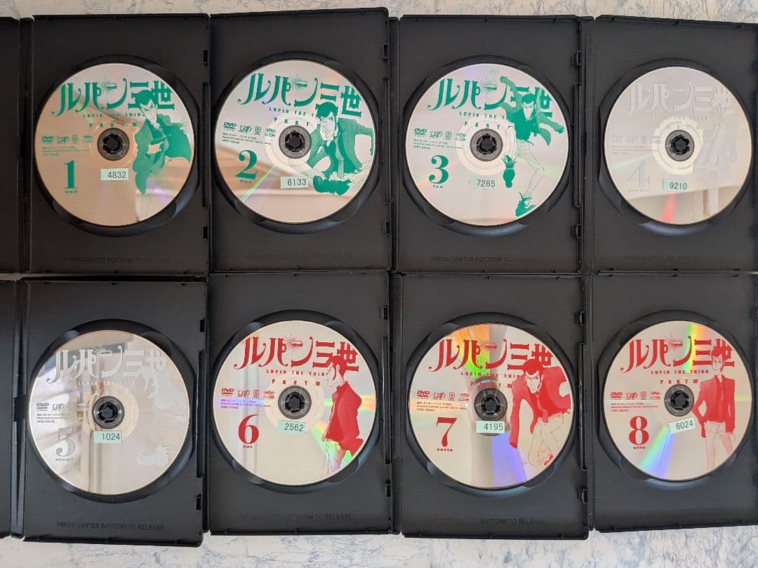 DVD　ルパン三世 3RD、PART4、5、6、LUPIN ZERO　計36巻