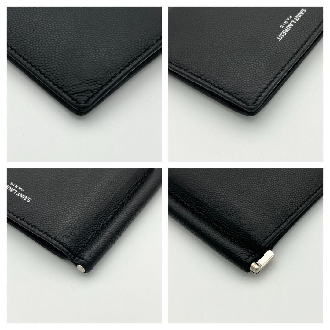 【極美品】Saint Laurent サンローランパリ マネークリップ 黒