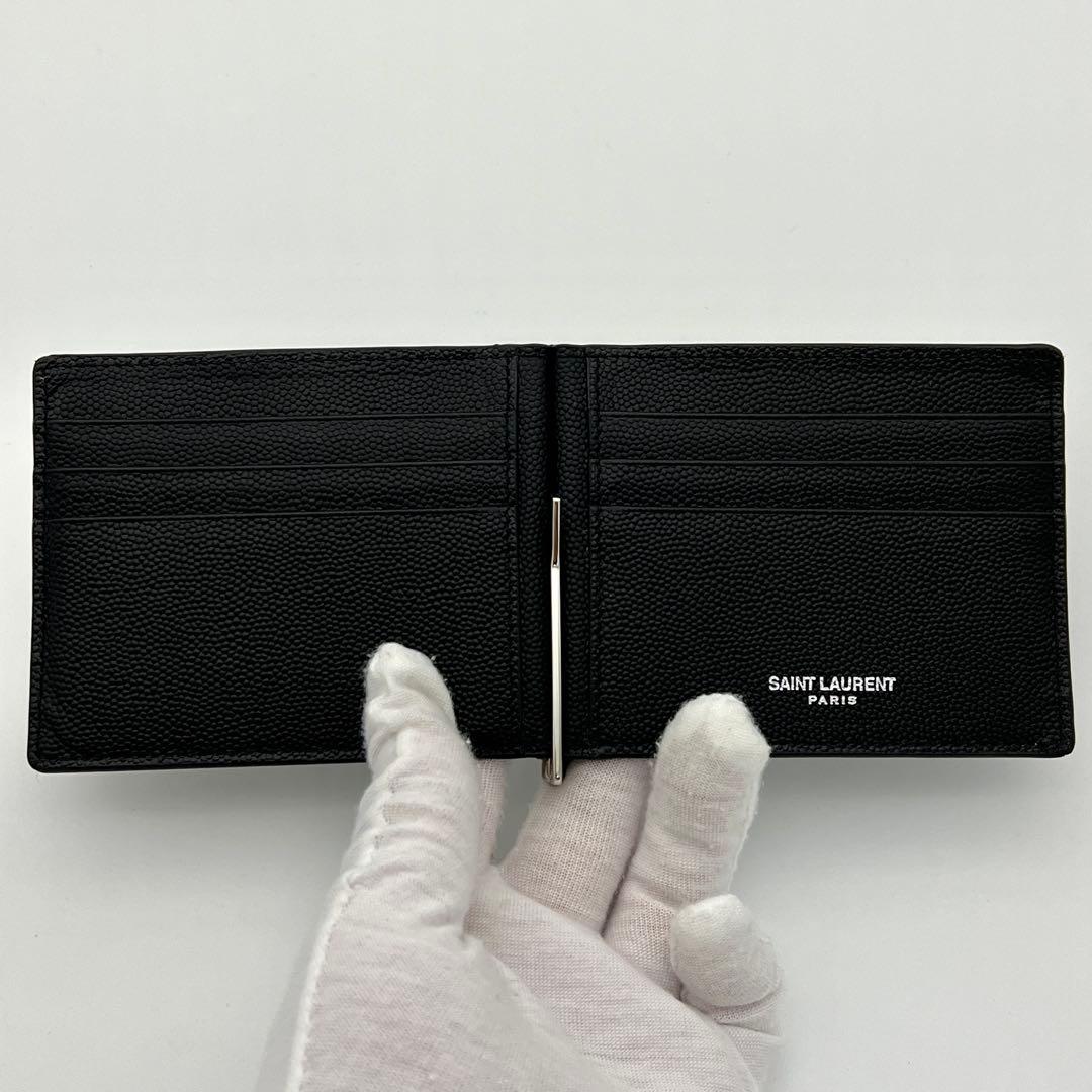 【極美品】Saint Laurent サンローランパリ マネークリップ 黒