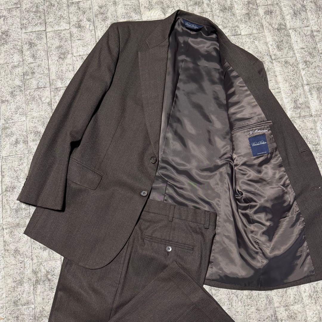 ブルックスブラザーズ　スーツ　ダークブラウン　ウール100% 極美品