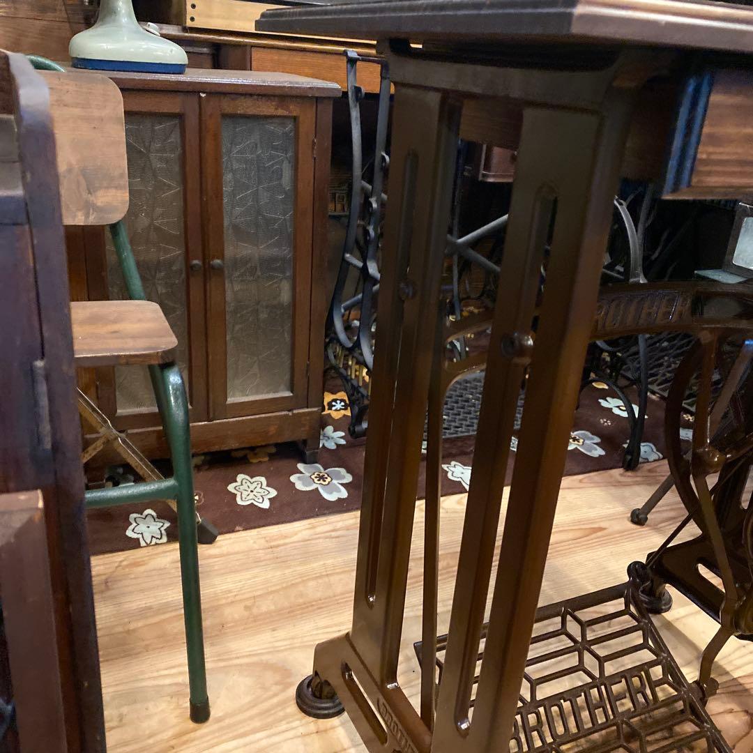 アンティークミシン脚テーブル