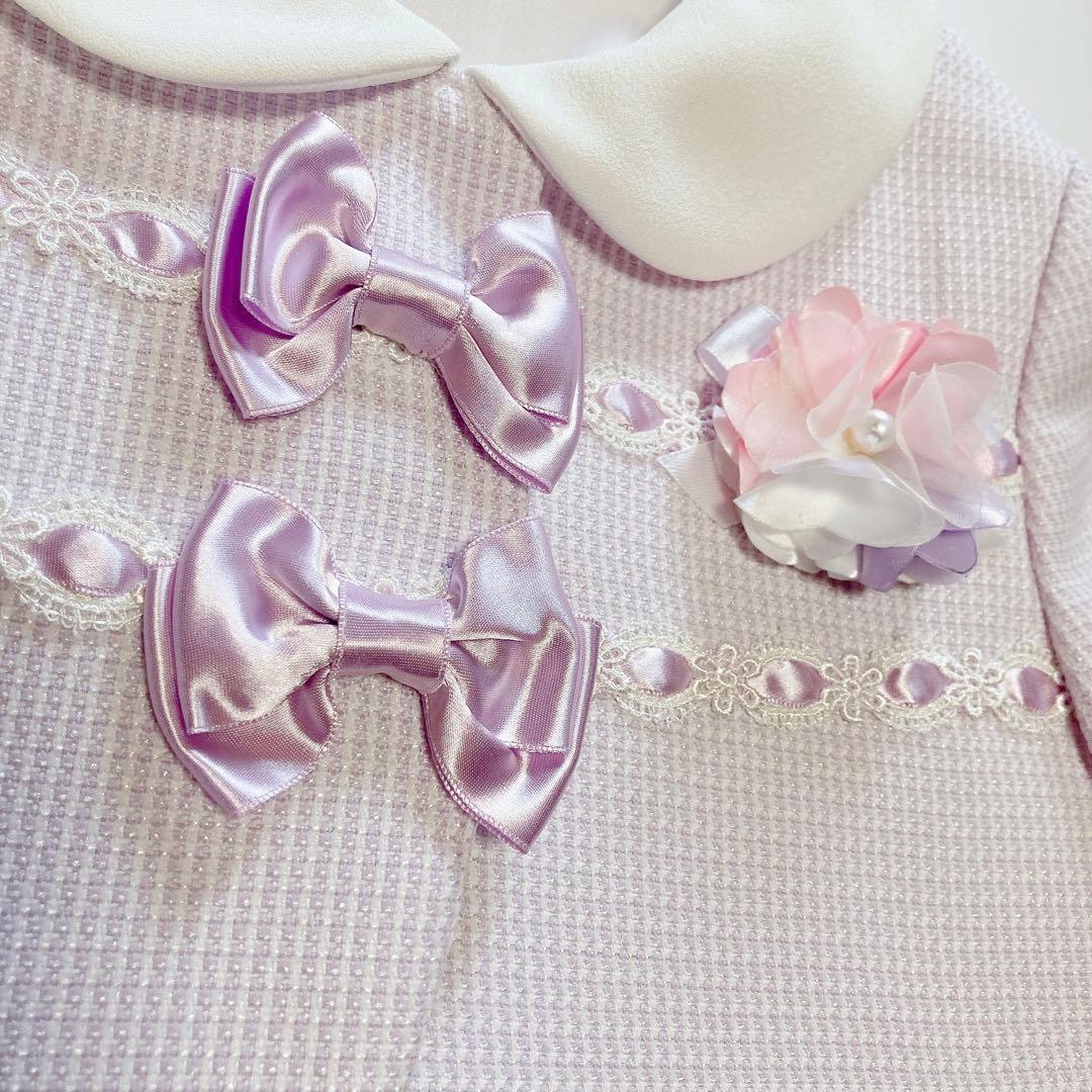 ラベンダー×花柄 セレモニー 入学 卒園 発表会 フォーマル