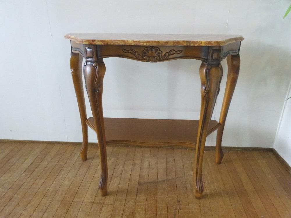 Tinajo　コンソールテーブル　花台　電話台　大理石天板　高級　美品　①