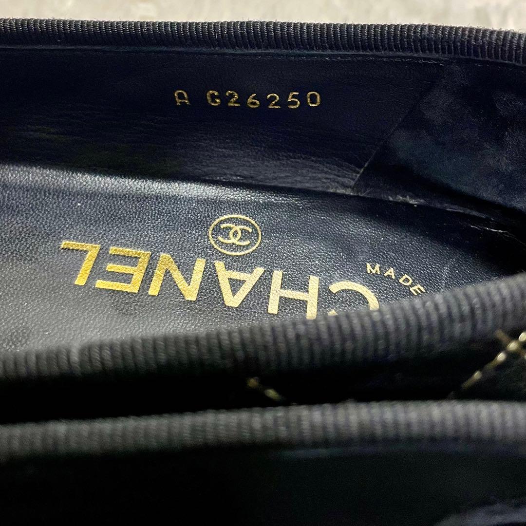 箱保存袋付き CHANEL シャネル ココマーク マトラッセ フラットパンプス