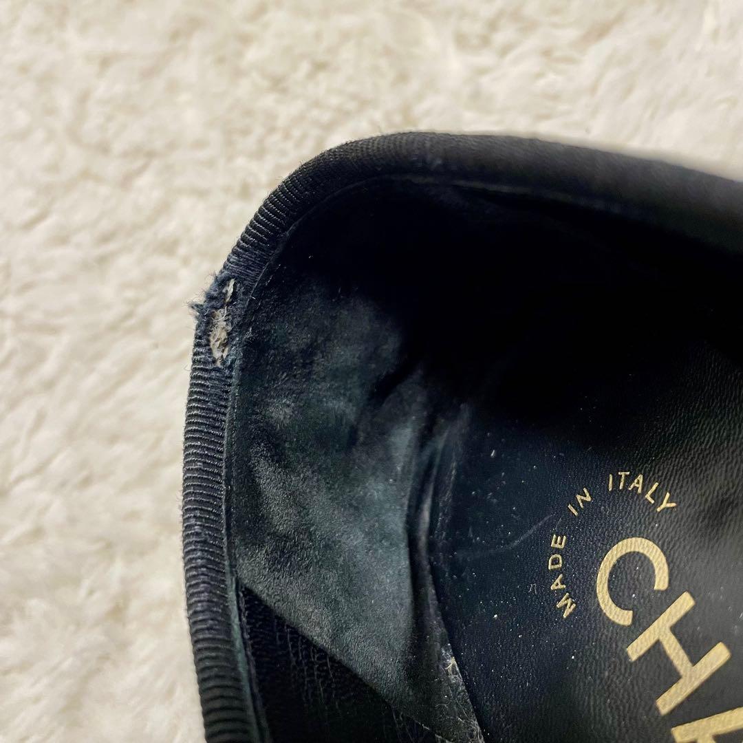 箱保存袋付き CHANEL シャネル ココマーク マトラッセ フラットパンプス