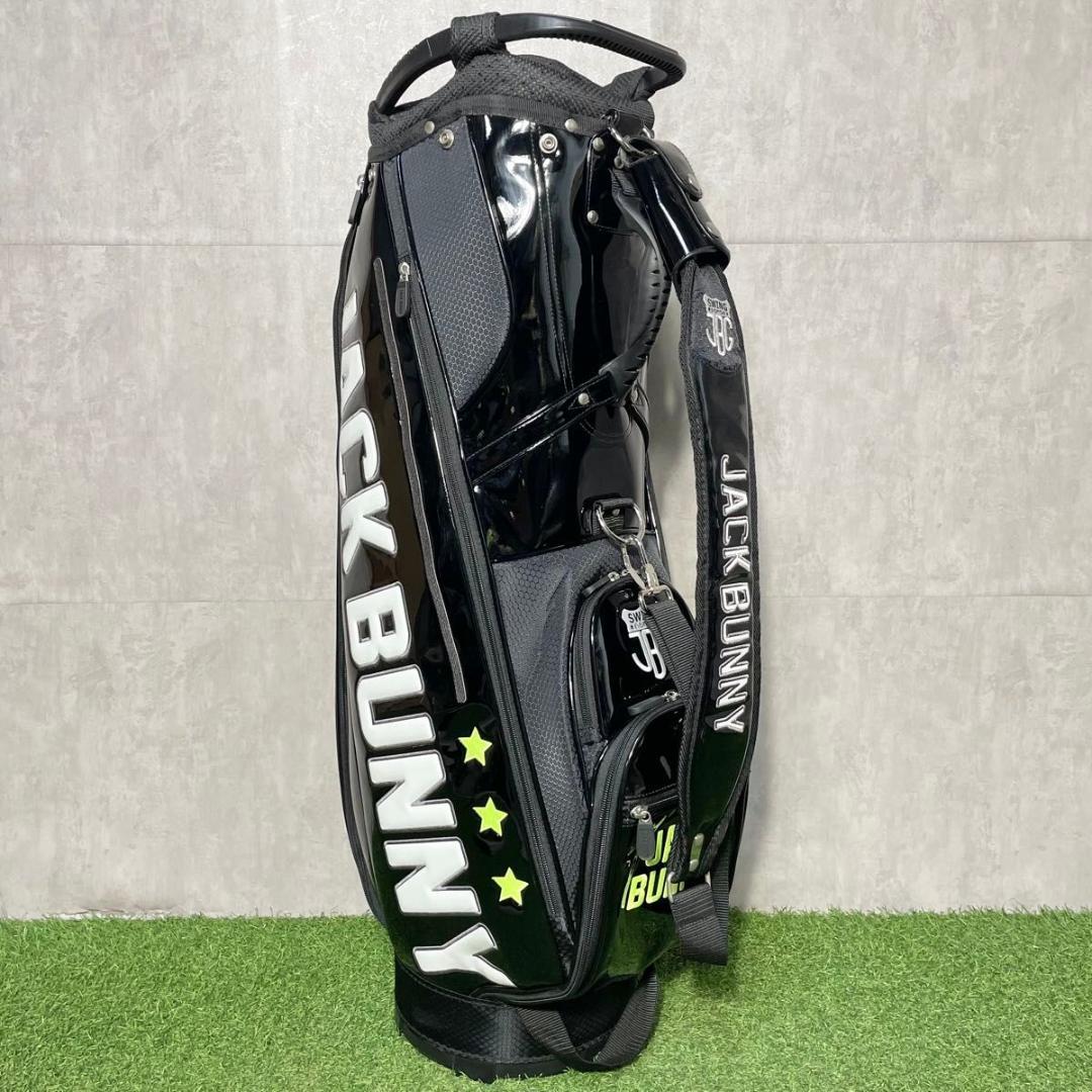 【美品】JACK BUNNY ジャックバニー キャディバッグ ゴルフバッグ 黒