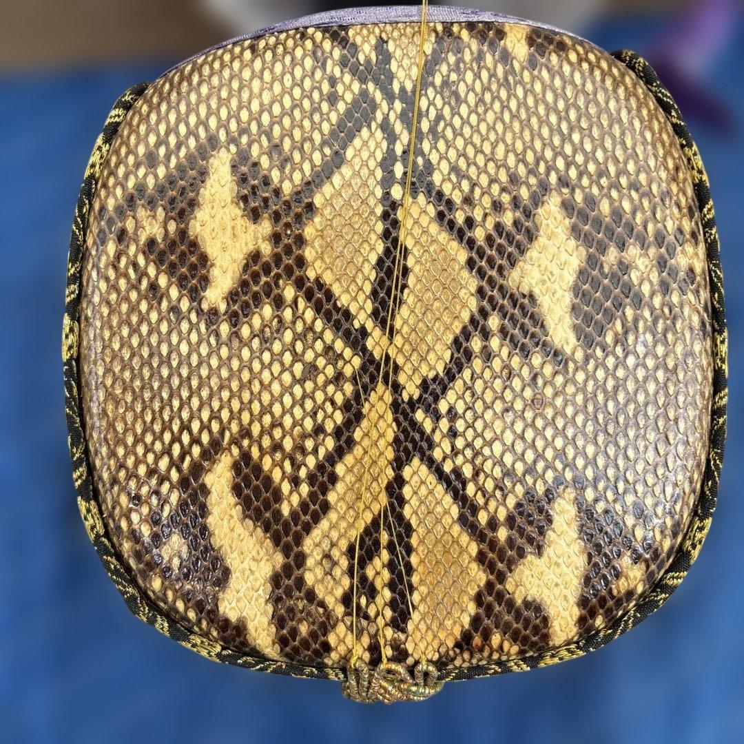 C015 三線　蛇革　蛇皮　※人工ではないとは思いますが判断できません