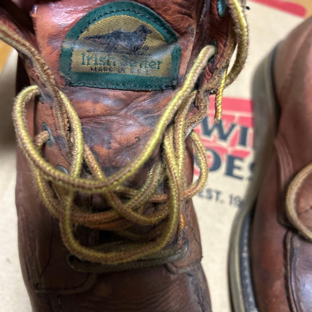 そ*け様 RED WINGブラウンレザー アイリッシュセッター　アメカジ　犬タグ