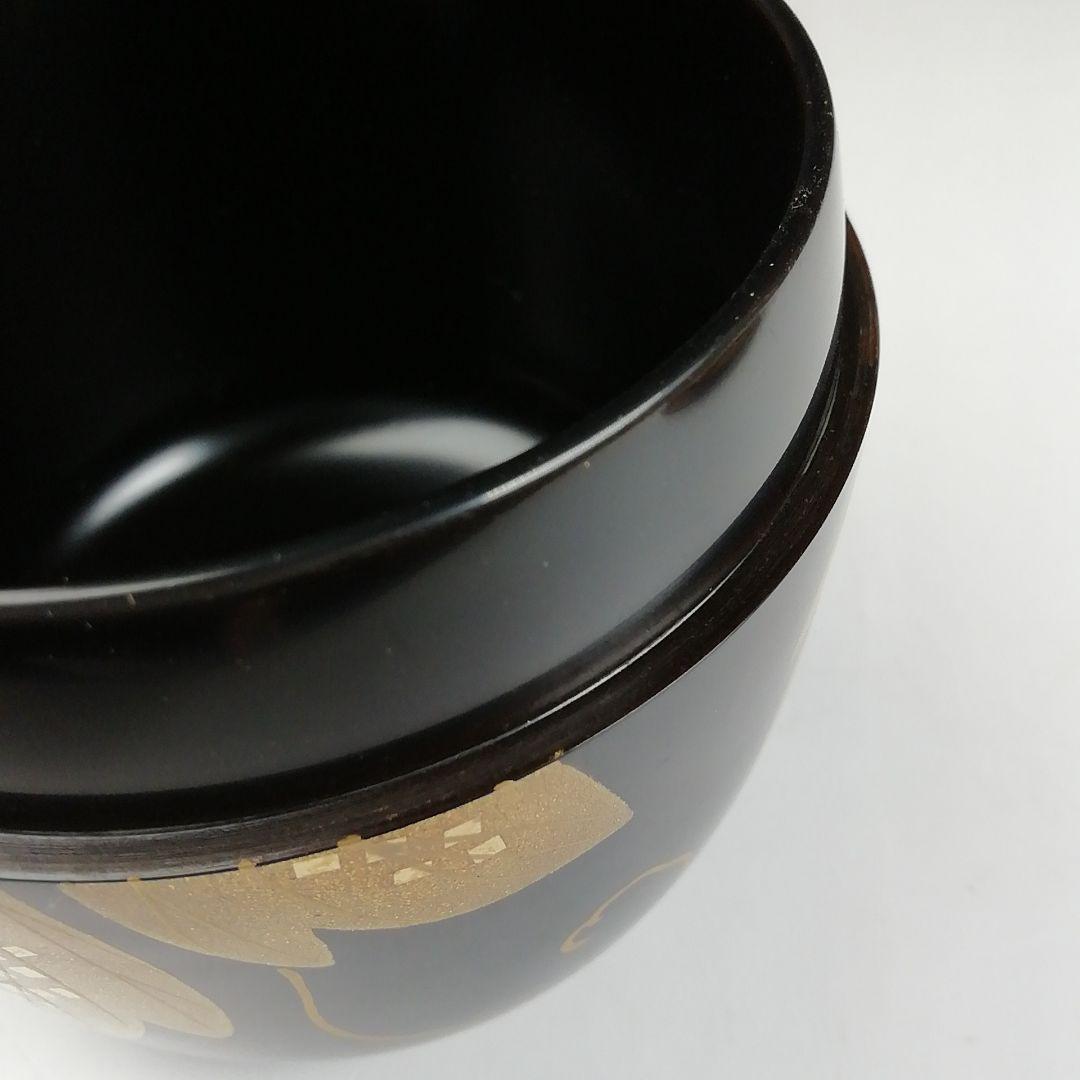 Ｔ８０２　棗　『金蒔絵』『稲井玉甫 作』　共箱　茶道具