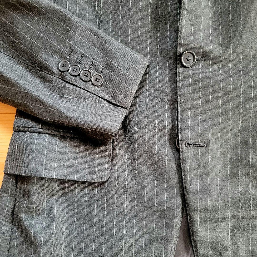 BEAMS ストライプ ダークグレー スーツ 3ピース サイズ44