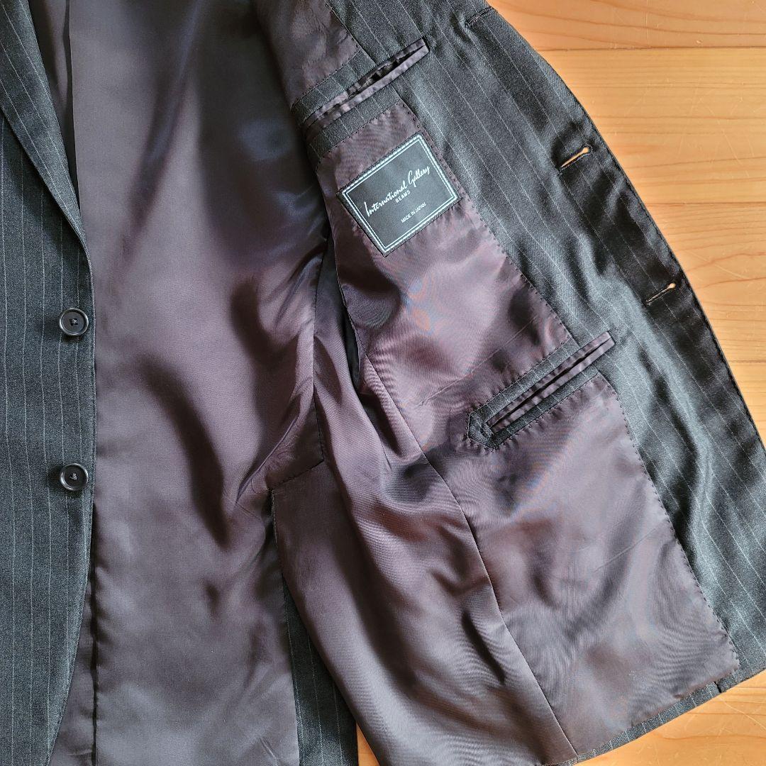 BEAMS ストライプ ダークグレー スーツ 3ピース サイズ44