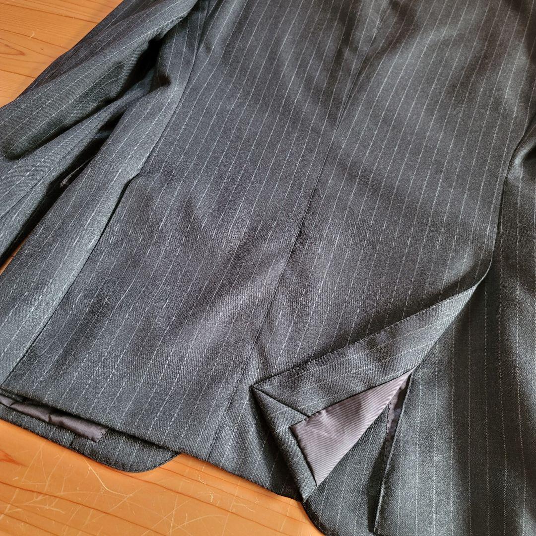 BEAMS ストライプ ダークグレー スーツ 3ピース サイズ44