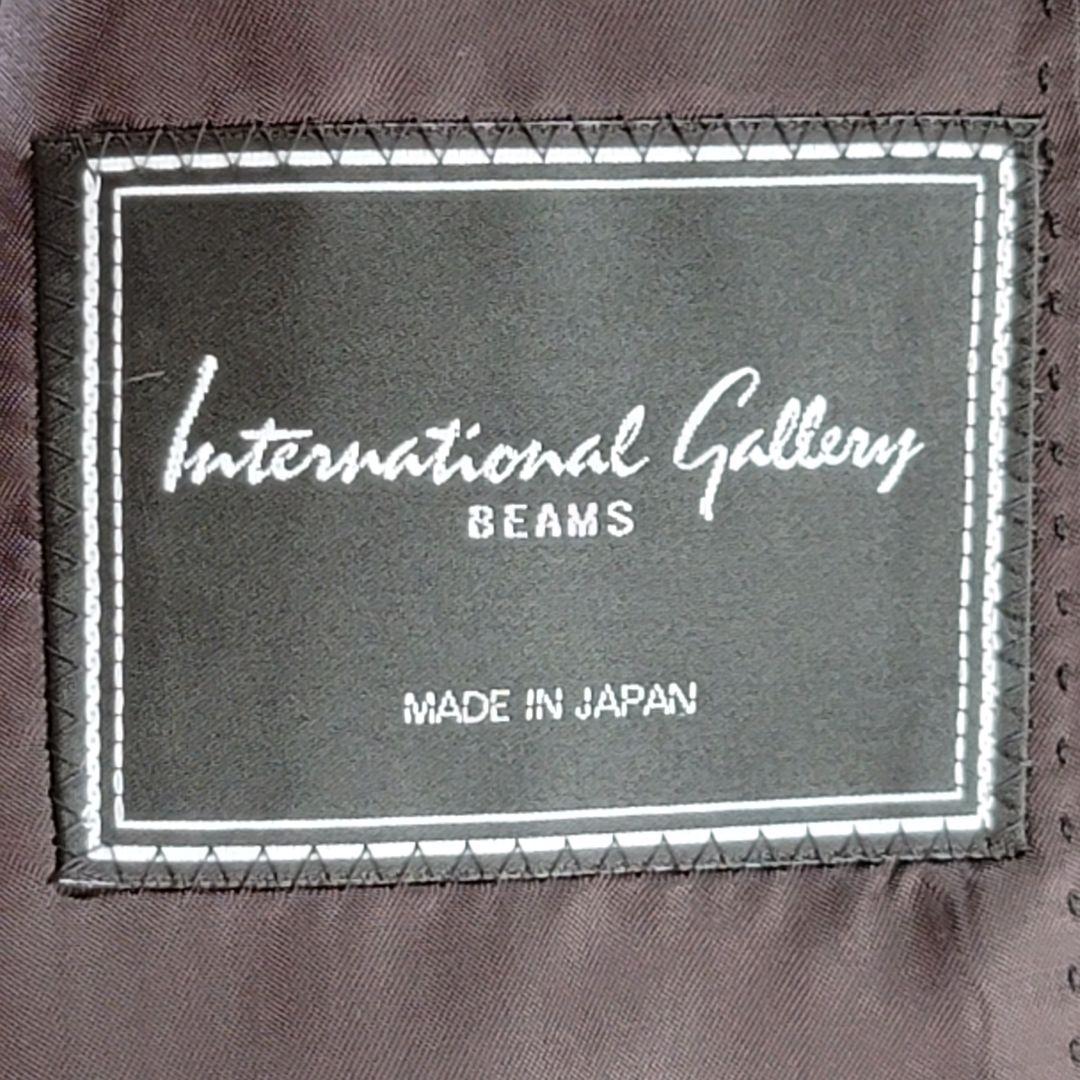 BEAMS ストライプ ダークグレー スーツ 3ピース サイズ44