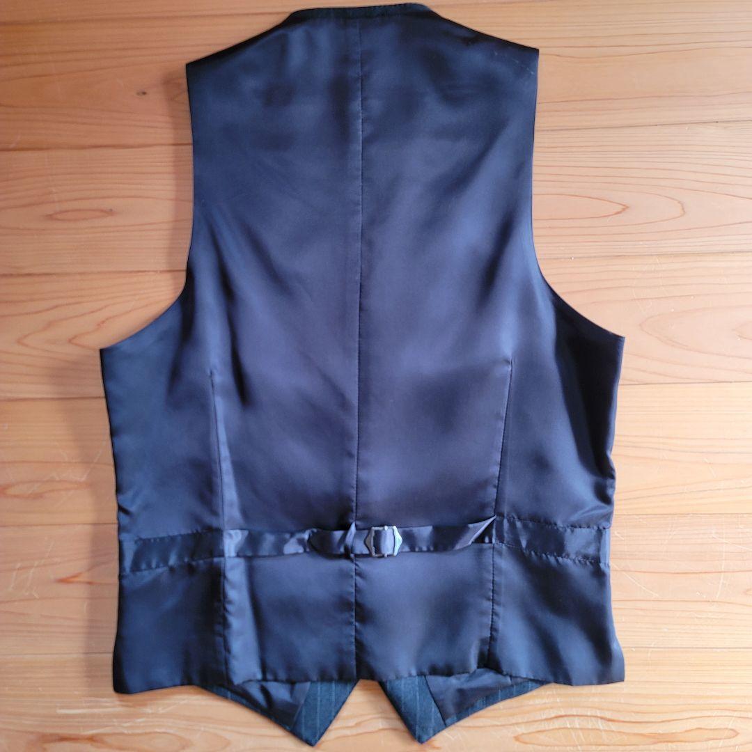 BEAMS ストライプ ダークグレー スーツ 3ピース サイズ44