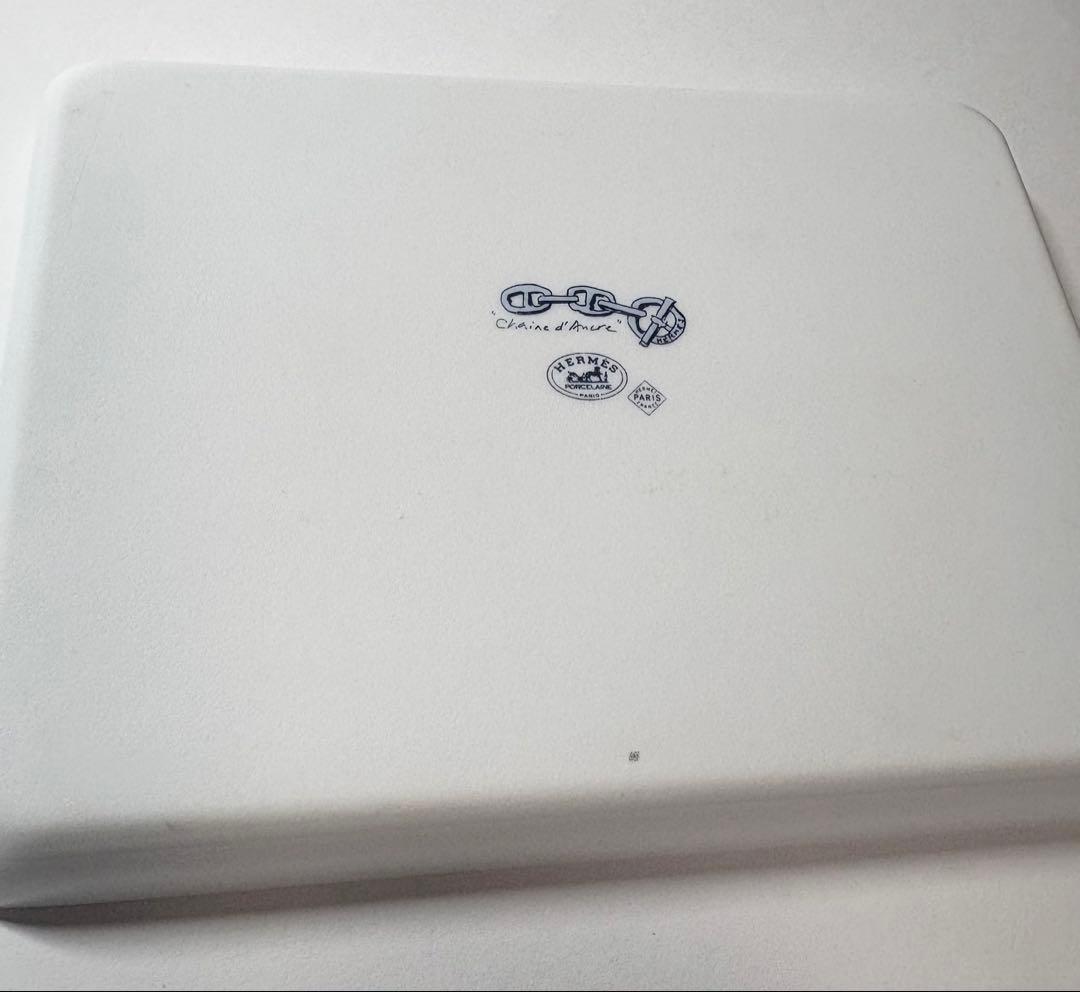 HERMES エルメス シェーヌダンクル スクエアプレート 皿