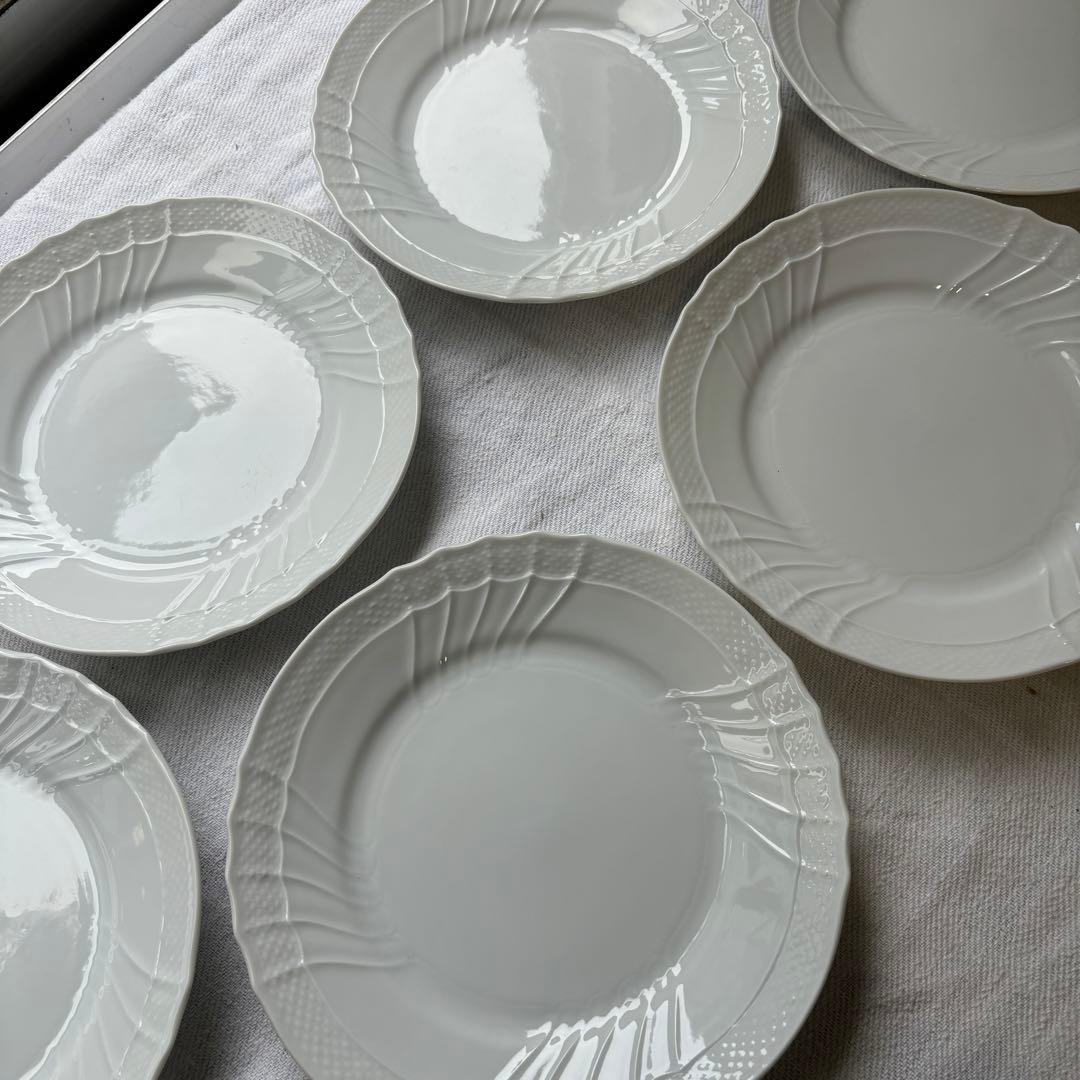 リチャードジノリ　ベッキオホワイト　19cm プレート　6セット　平皿