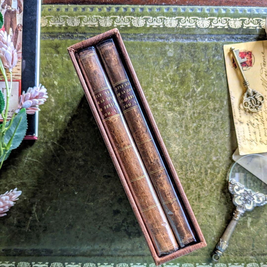 1789年　思わず手袋で触りたくなる♪ベルリン宮廷秘史アンティーク本２冊古書洋書