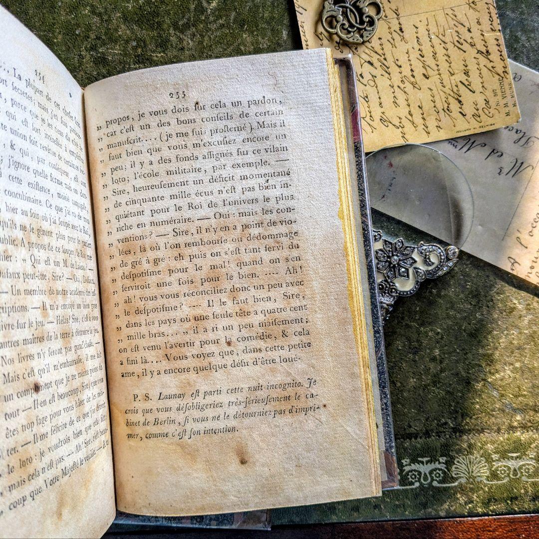 1789年　思わず手袋で触りたくなる♪ベルリン宮廷秘史アンティーク本２冊古書洋書