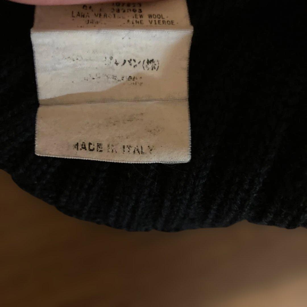 MONCLER ブラック ニット帽　MADE IN ITALY