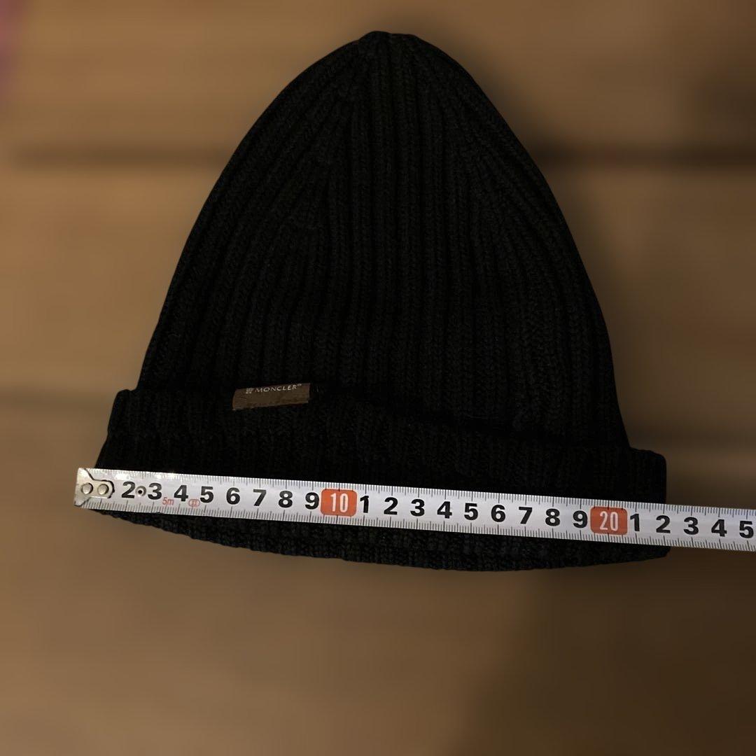 MONCLER ブラック ニット帽　MADE IN ITALY