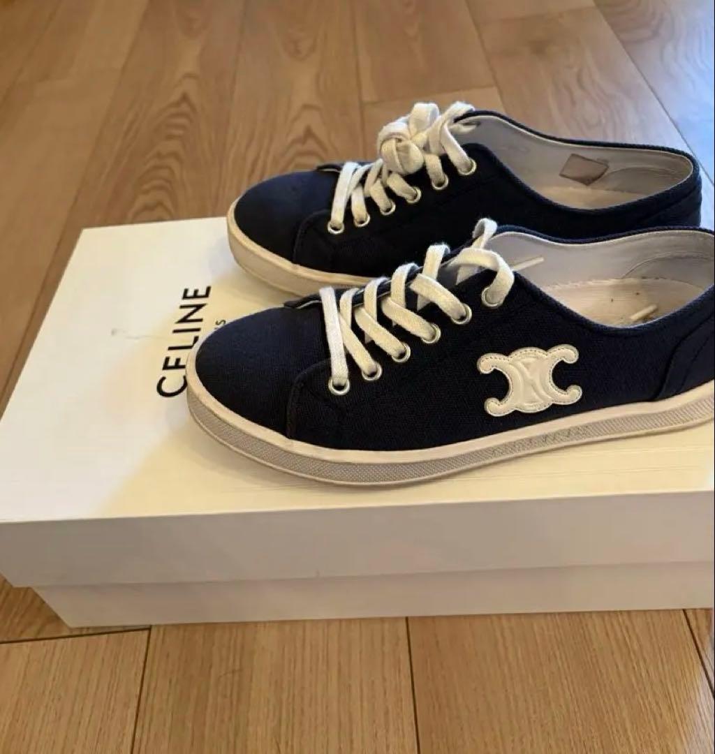 23センチCELINE ネイビー スニーカー