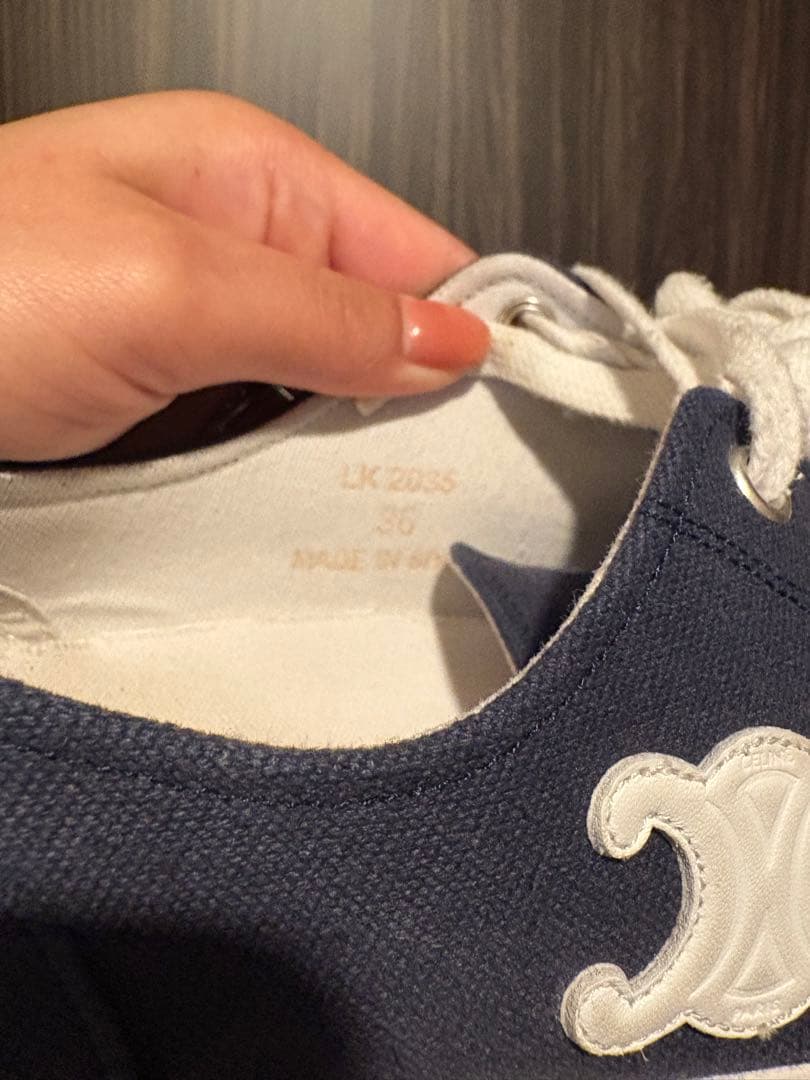 23センチCELINE ネイビー スニーカー