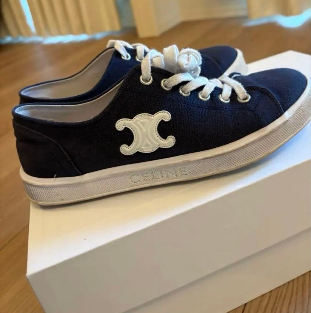 23センチCELINE ネイビー スニーカー