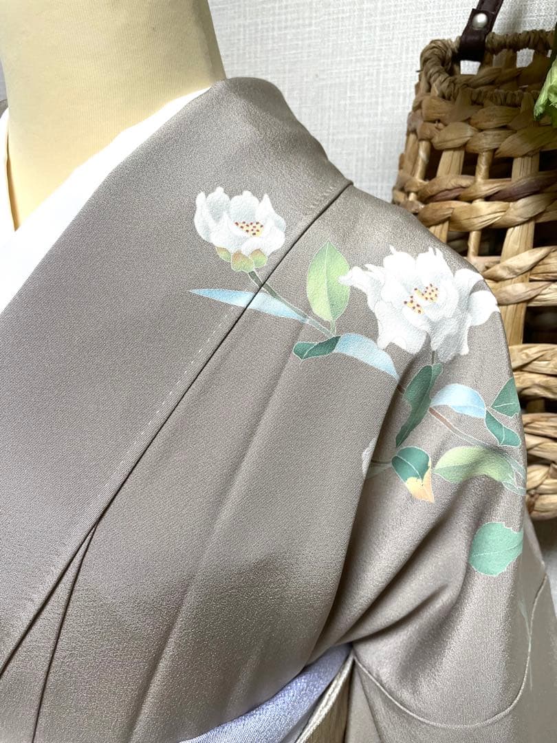 ♣️訳ありお値打ち　未使用　作家もの正絹　袷　友禅訪問着　身丈（肩から）159㎝