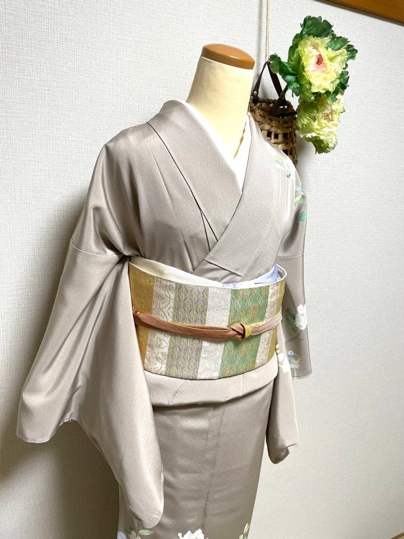 ♣️訳ありお値打ち　未使用　作家もの正絹　袷　友禅訪問着　身丈（肩から）159㎝