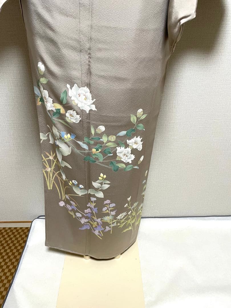 ♣️訳ありお値打ち　未使用　作家もの正絹　袷　友禅訪問着　身丈（肩から）159㎝