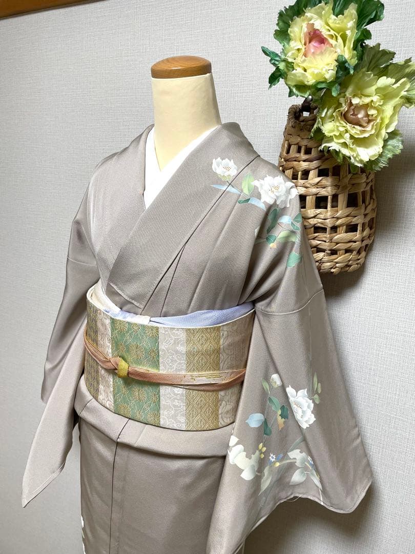 ♣️訳ありお値打ち　未使用　作家もの正絹　袷　友禅訪問着　身丈（肩から）159㎝
