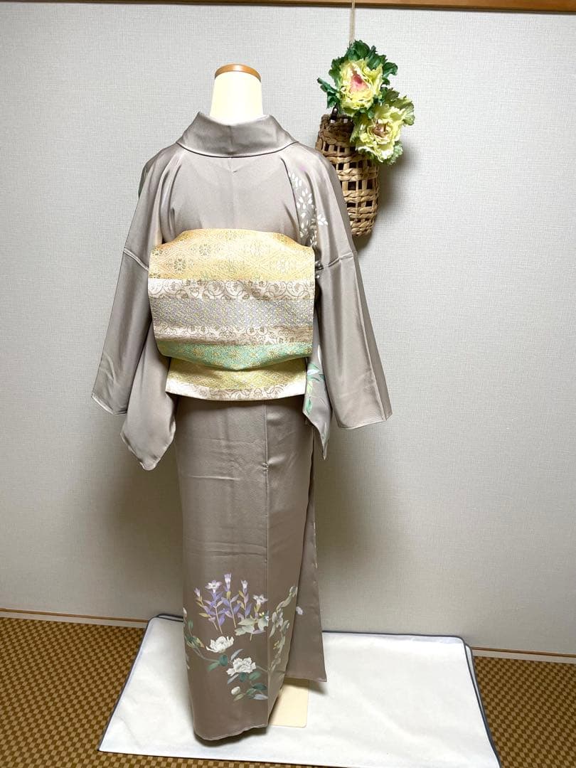 ♣️訳ありお値打ち　未使用　作家もの正絹　袷　友禅訪問着　身丈（肩から）159㎝