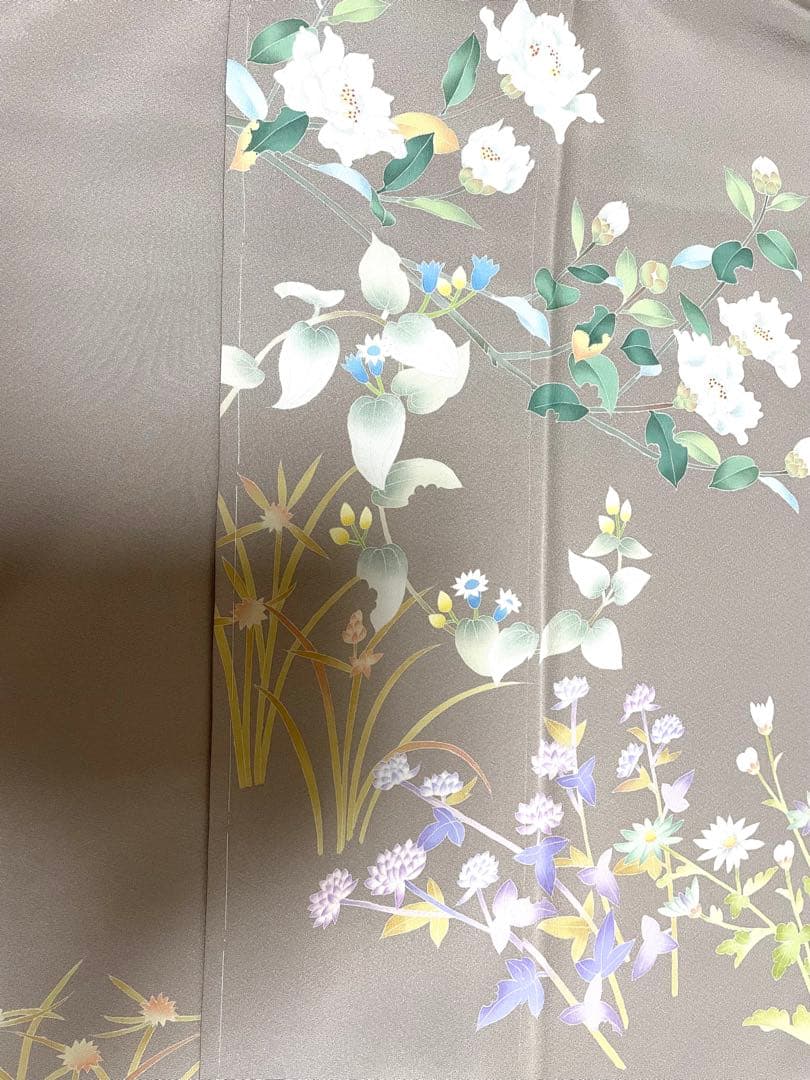 ♣️訳ありお値打ち　未使用　作家もの正絹　袷　友禅訪問着　身丈（肩から）159㎝