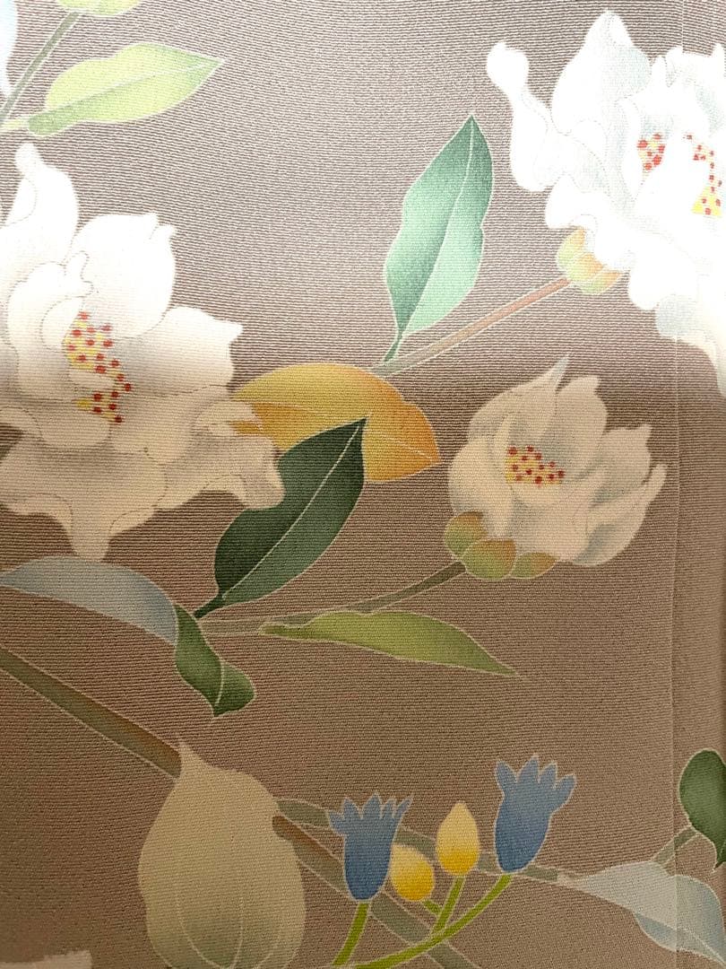 ♣️訳ありお値打ち　未使用　作家もの正絹　袷　友禅訪問着　身丈（肩から）159㎝