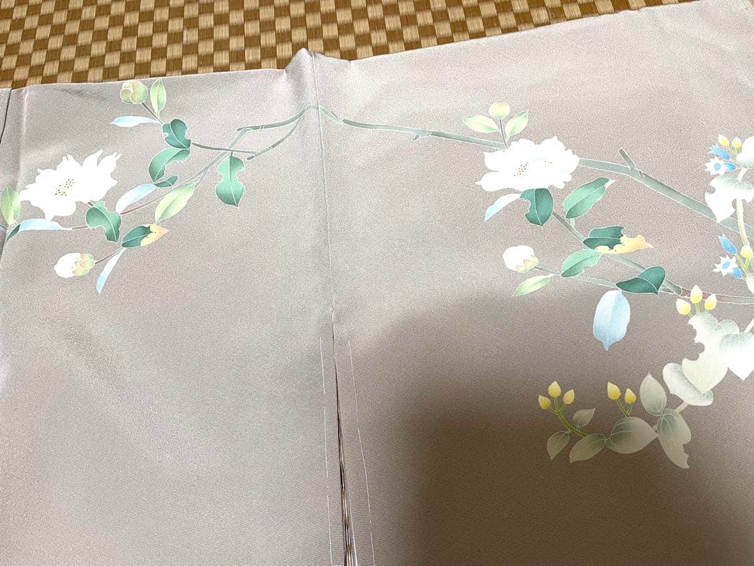 ♣️訳ありお値打ち　未使用　作家もの正絹　袷　友禅訪問着　身丈（肩から）159㎝