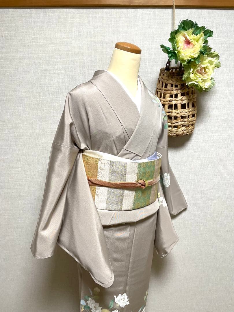 ♣️訳ありお値打ち　未使用　作家もの正絹　袷　友禅訪問着　身丈（肩から）159㎝