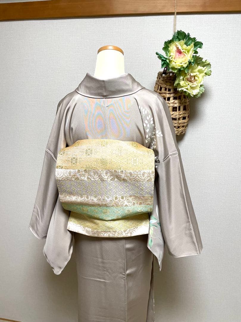 ♣️訳ありお値打ち　未使用　作家もの正絹　袷　友禅訪問着　身丈（肩から）159㎝