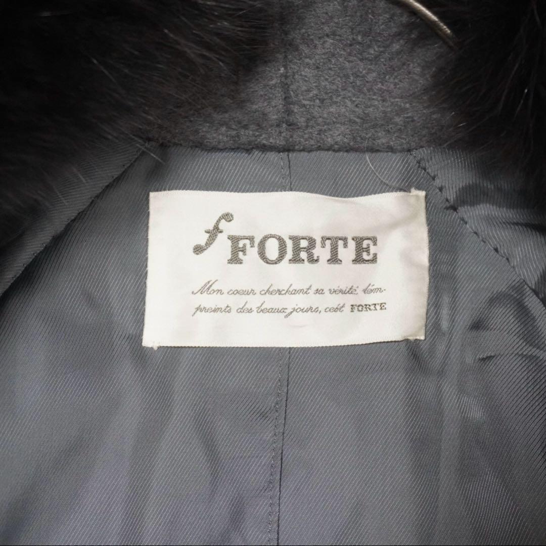 極美品 高級✨深喜毛織 カシミヤ100%コート フォックスファー リアルファー