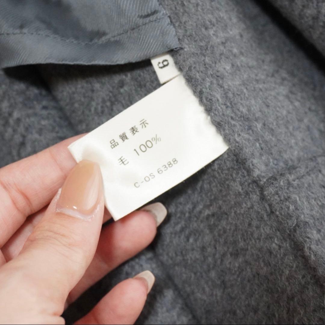 極美品 高級✨深喜毛織 カシミヤ100%コート フォックスファー リアルファー