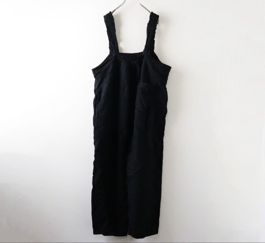 ネストローブ　コットンリネンフリルサロペットパンツ