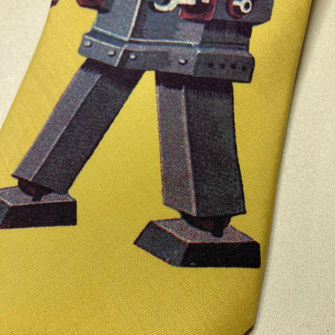 YOHJI YAMAMOTOヨウジヤマモト　ブリキ　ロボット柄　ネクタイ　シルク