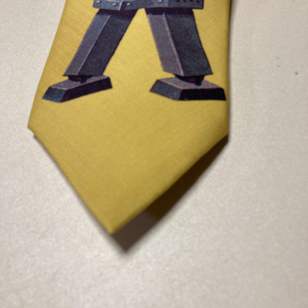 YOHJI YAMAMOTOヨウジヤマモト　ブリキ　ロボット柄　ネクタイ　シルク