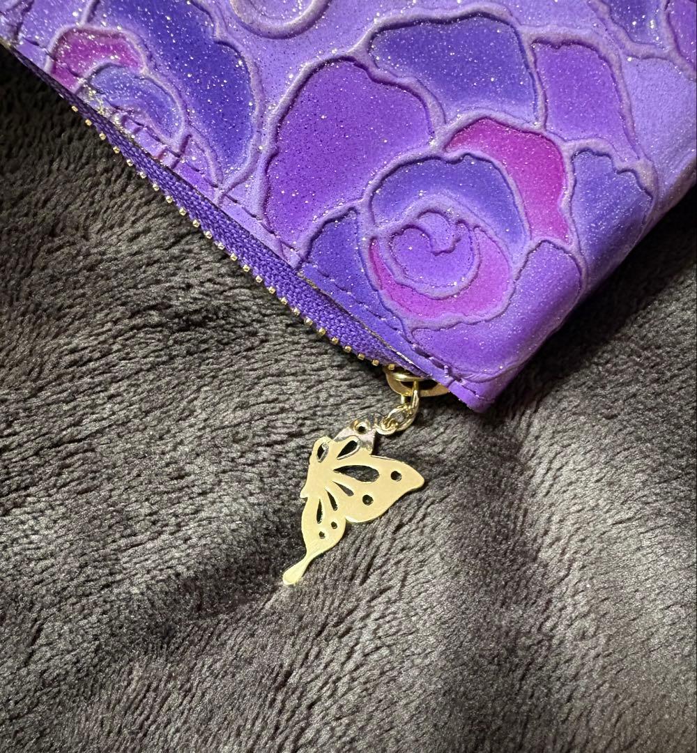 ANNA SUI パープル 長財布 バラ